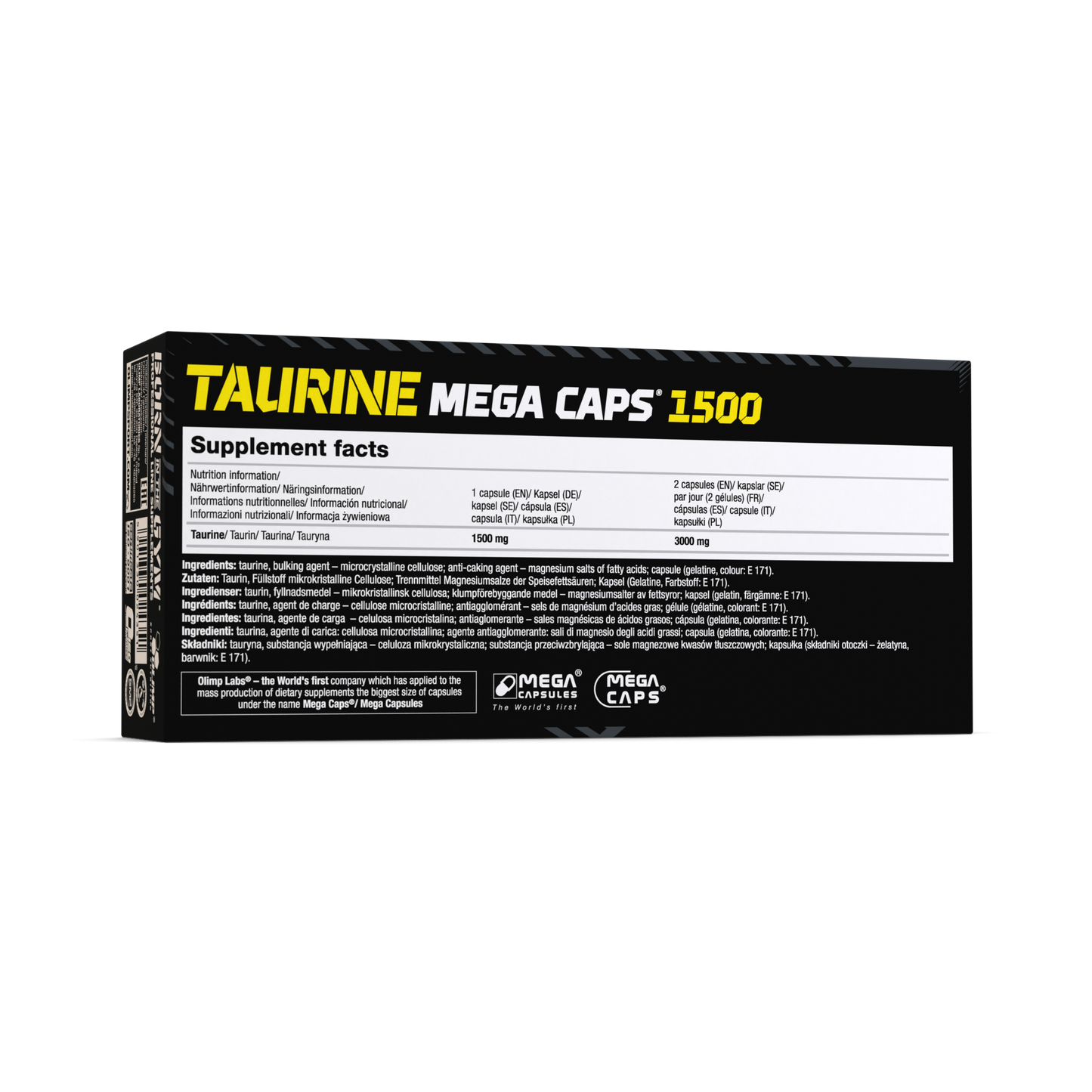 Taurine Mega Caps® 120 caps.