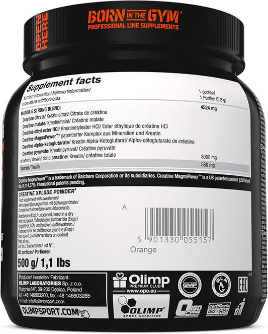 OLIMP Sport Nutrition Creatine Xplode Powder Orange Flavour – 500 g
