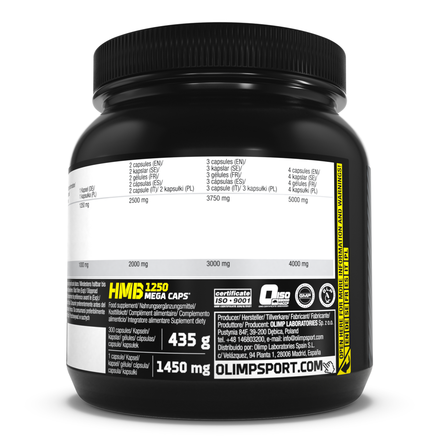 OLIMP Sport Nutrition HMB 1250 Mega Caps® – 300 Capsules