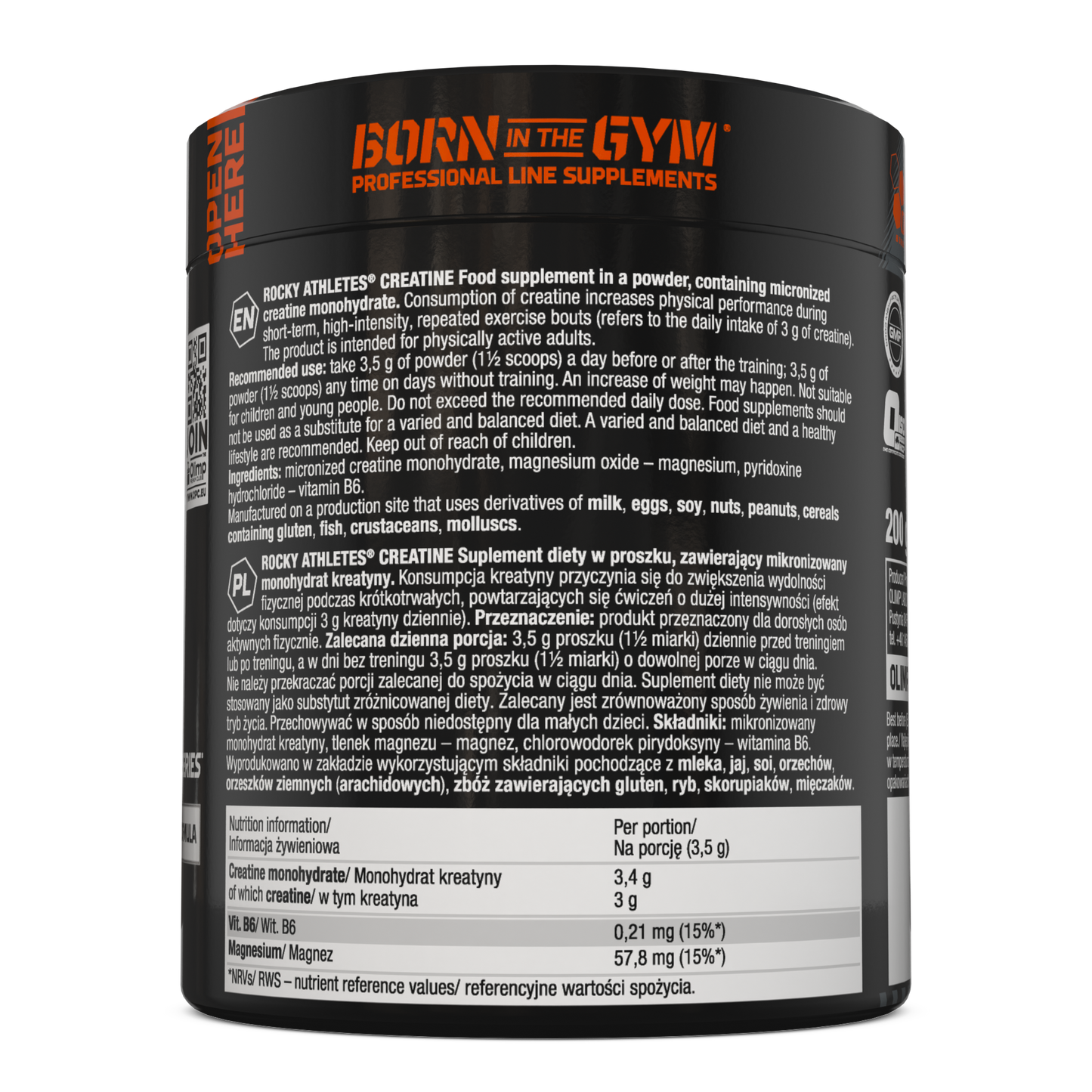 Rocky Athletes Creatine 200g