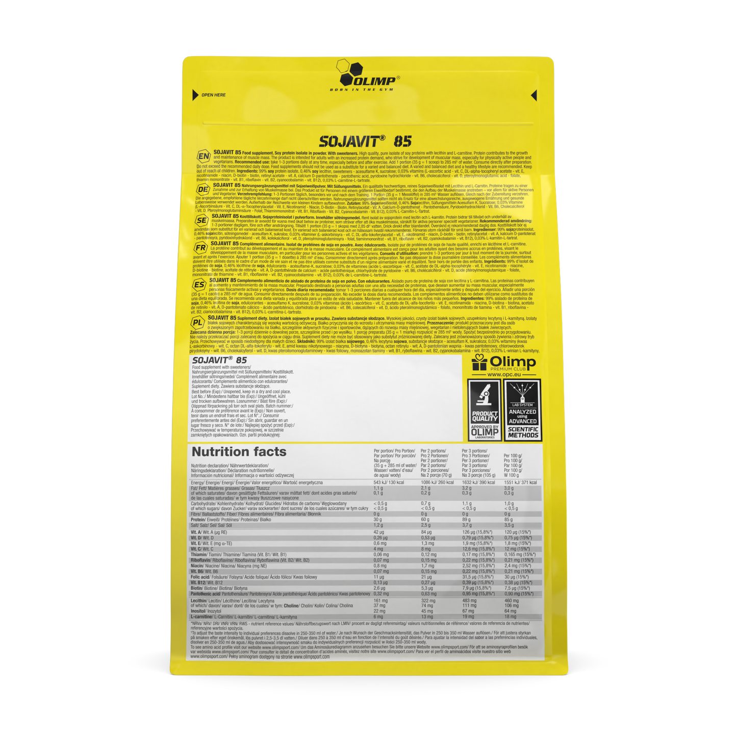 Sojavit® 85 – 700 g - Olimp Plant Protein